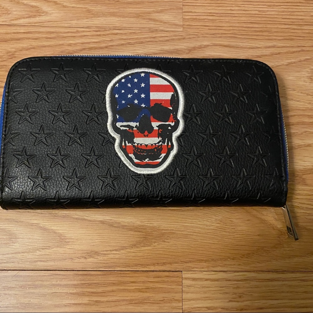 Womens Stars and Stripes Black Wallet